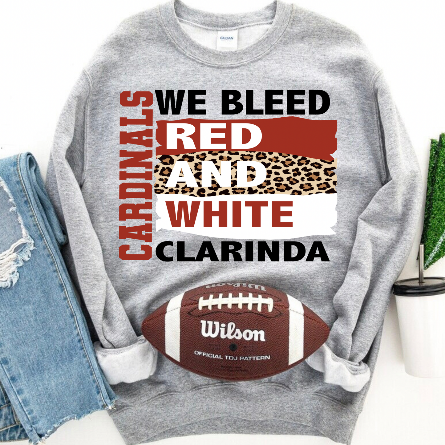 Clarinda We Bleed Red and White
