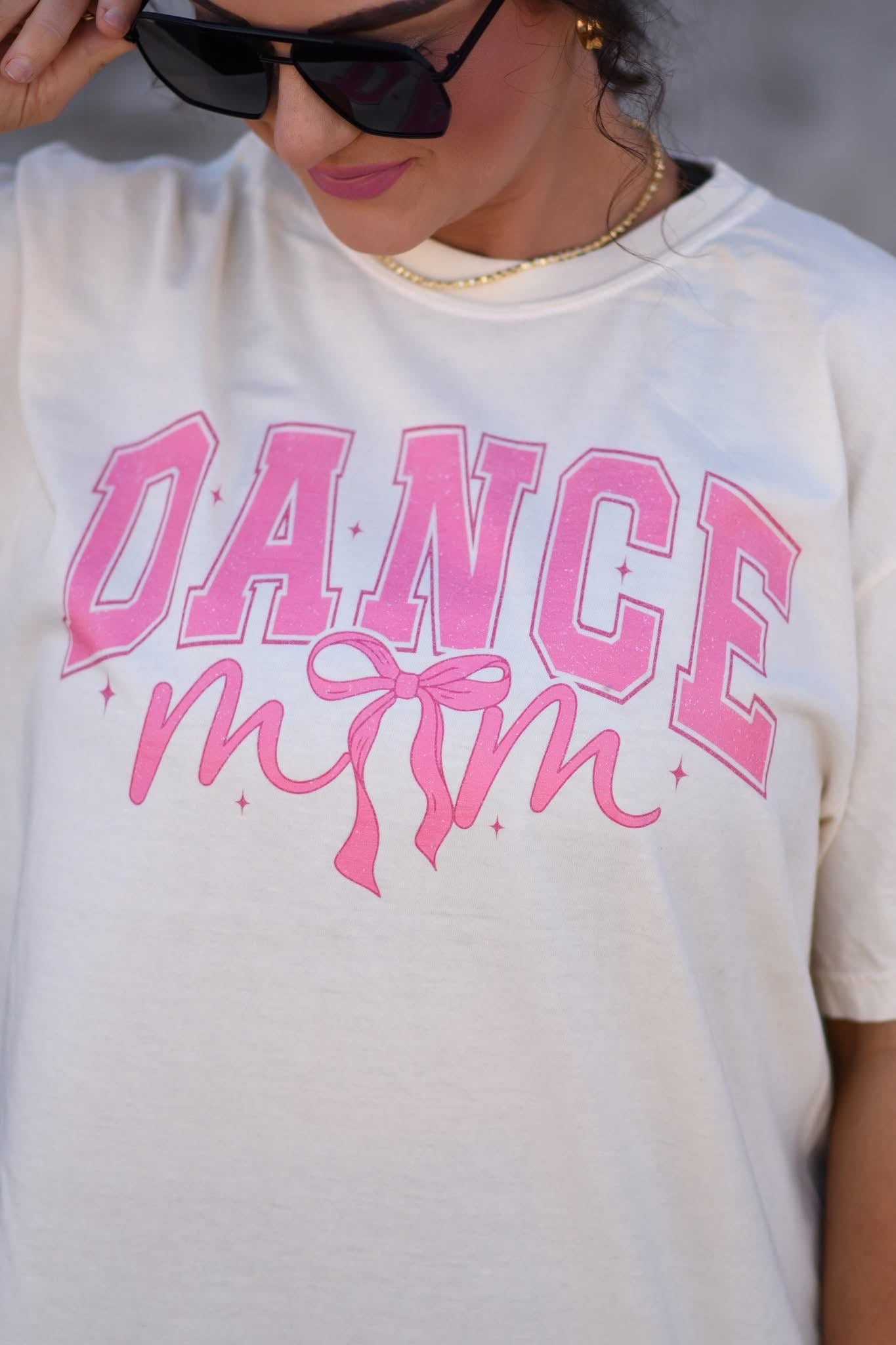DANCE MOM COQUETTE BOW - IVORY TEE