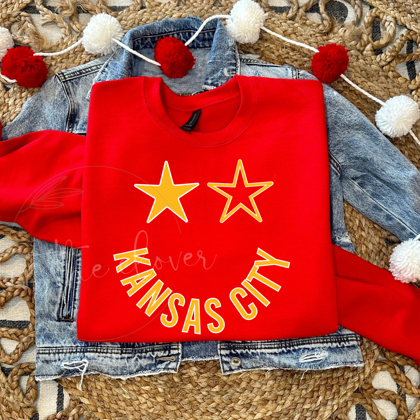 STAR SMILEY KANSAS CITY - RED CREWNECK