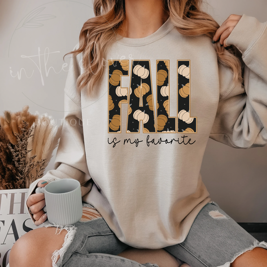 FALL IS MY FAVORITE - SAND CREWNECK