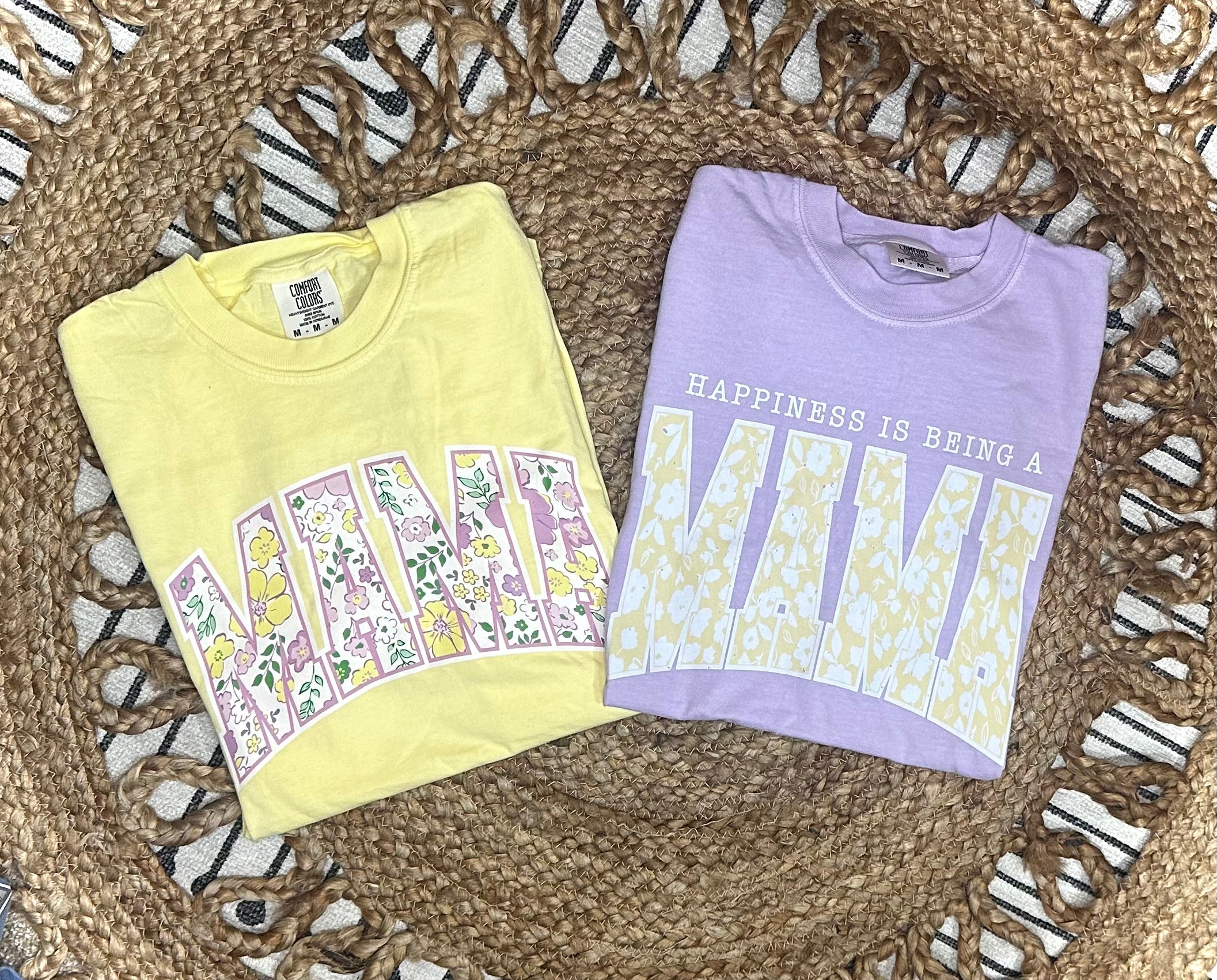PURPLE FLORAL MAMA - BANANA TEE