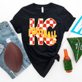 KC Football Checkered Black Tee