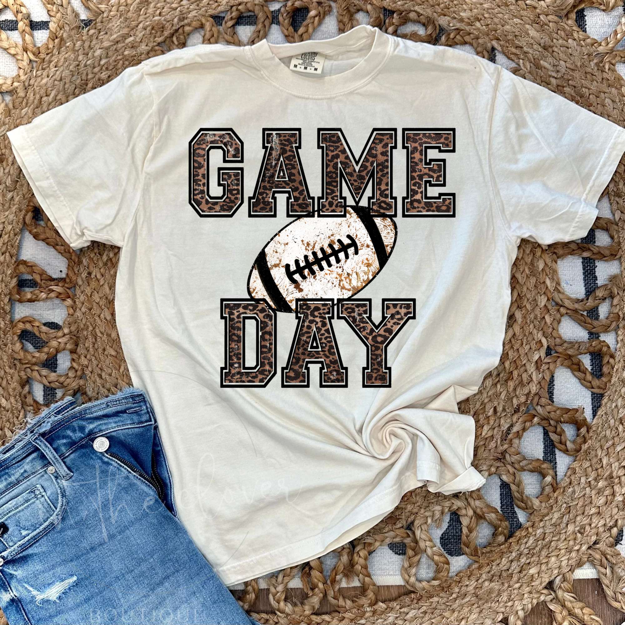 LEOPARD GAME DAY - IVORY TEE