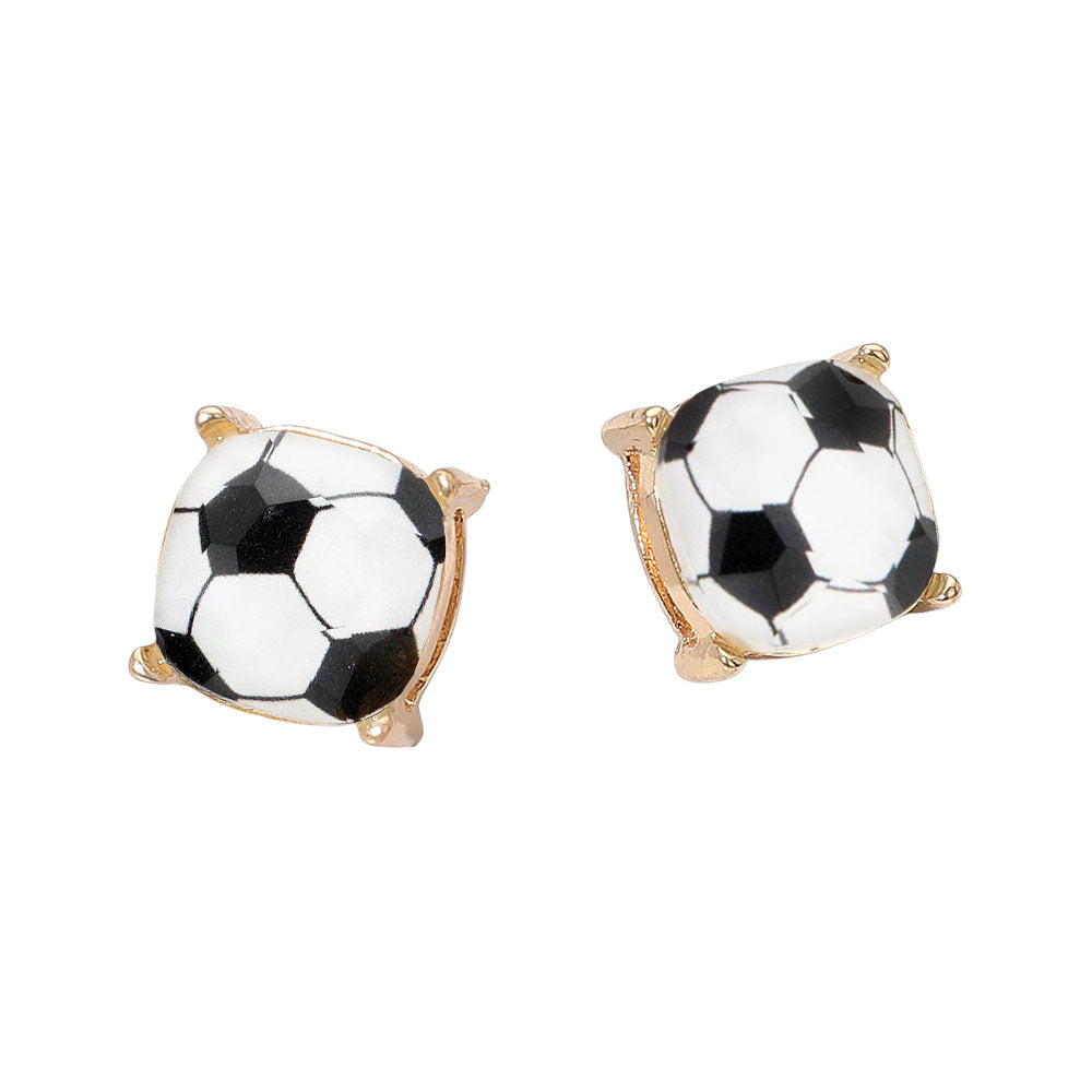 Soccer Stud Earrings