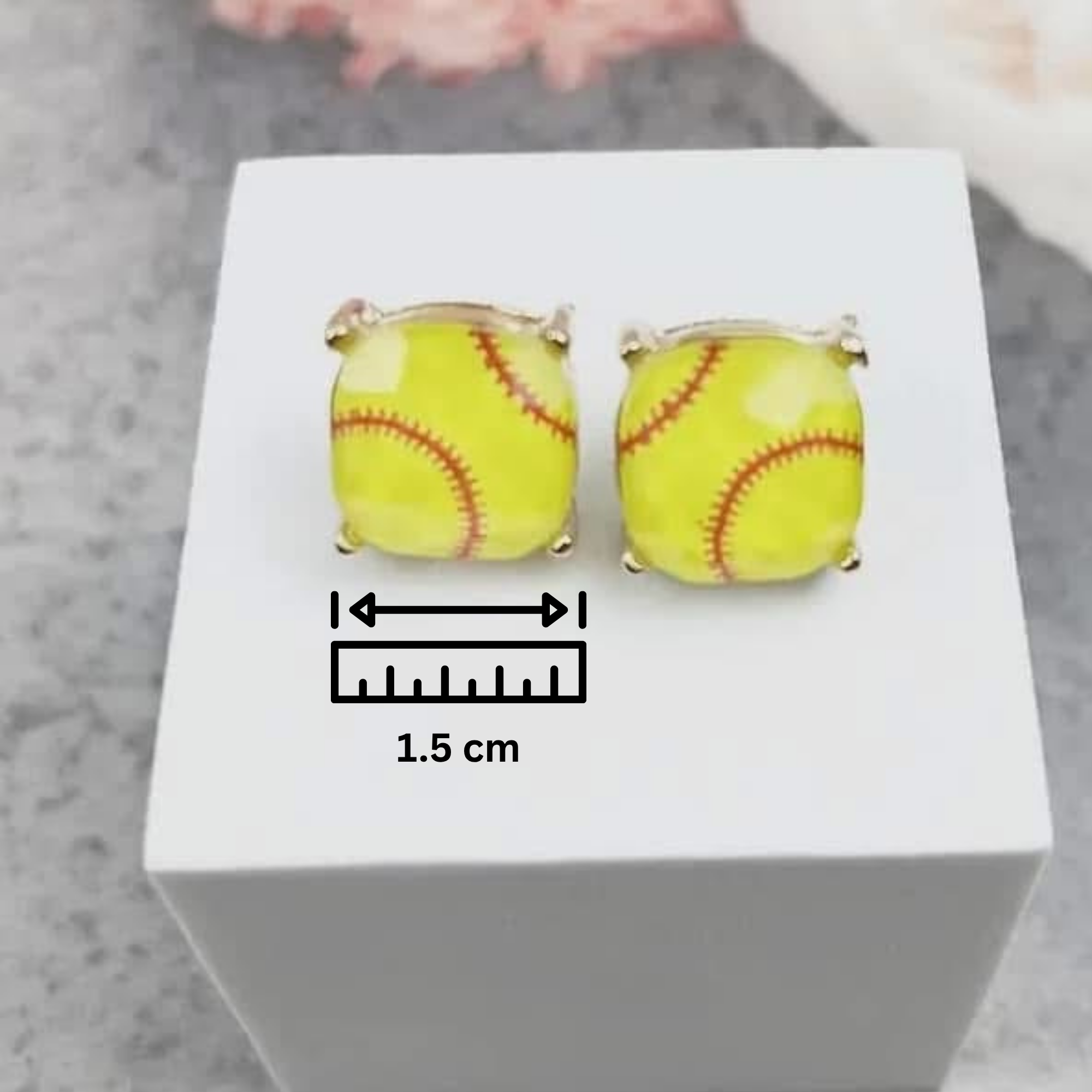 SOFTBALL STUD EARRINGS