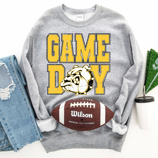 Stanberry Bulldogs Distressed Game Day Grey Crewneck