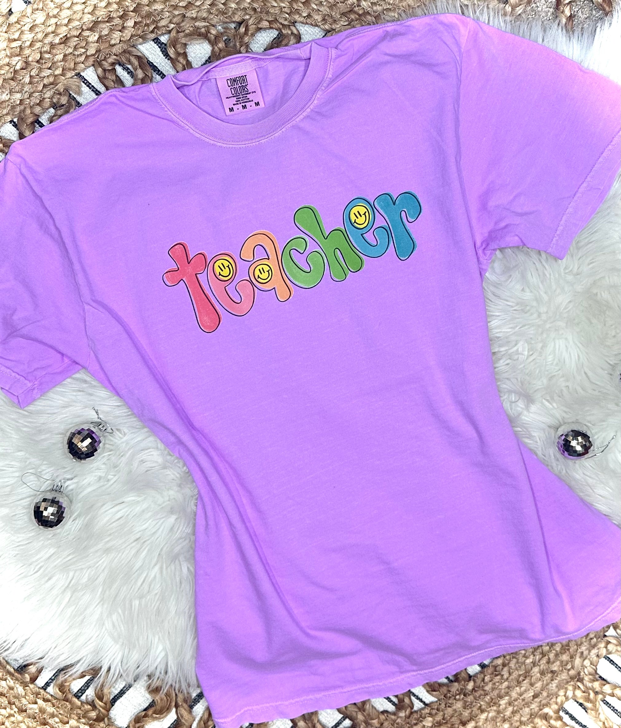 TEACHER - NEON VIOLET TEE