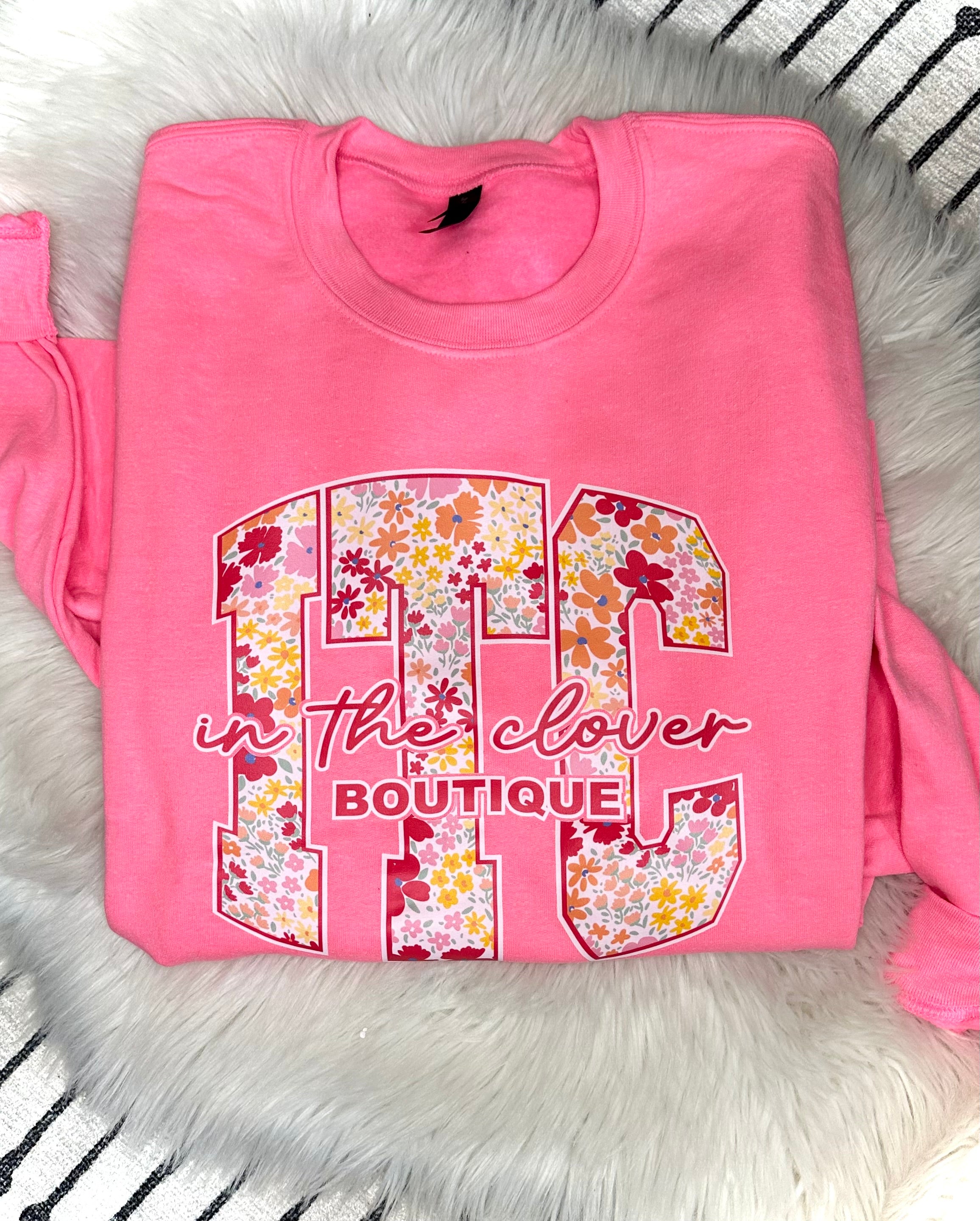 Floral ITC - In the Clover Boutique - PINK CREWNECK