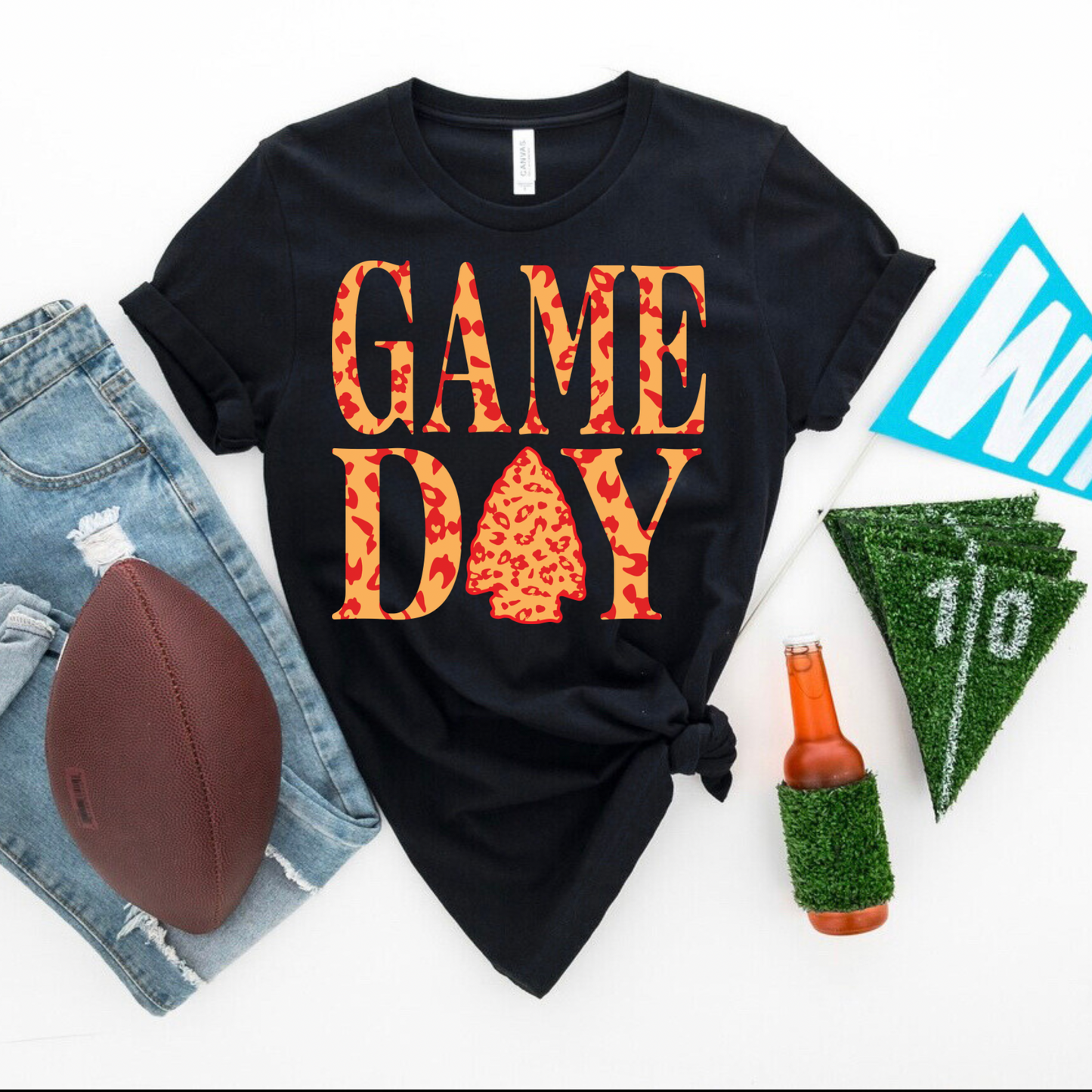 Leopard Kansas City Game Day Black Tee