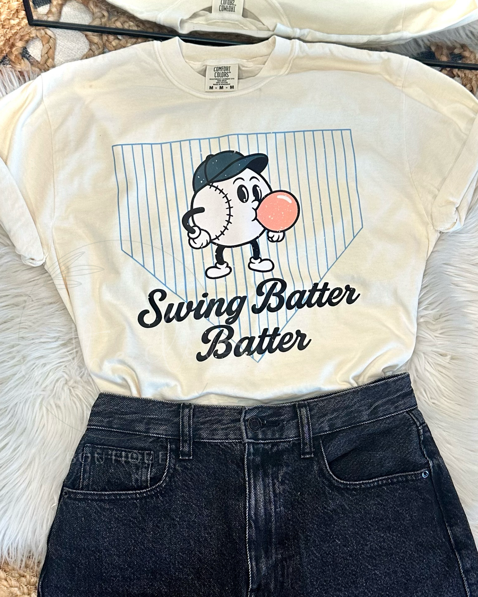 VINTAGE SWING BATTER BATTER - IVORY TEE