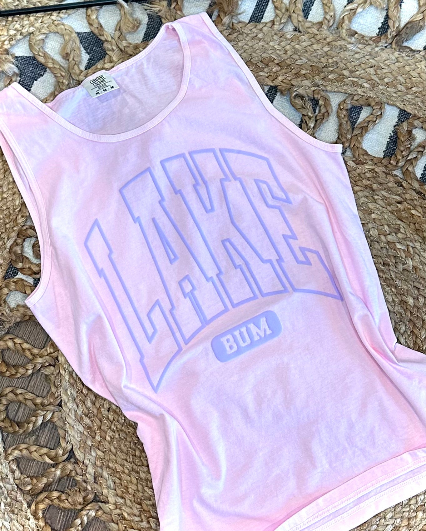 Puff Lake Bum - Light Pink Tank Top