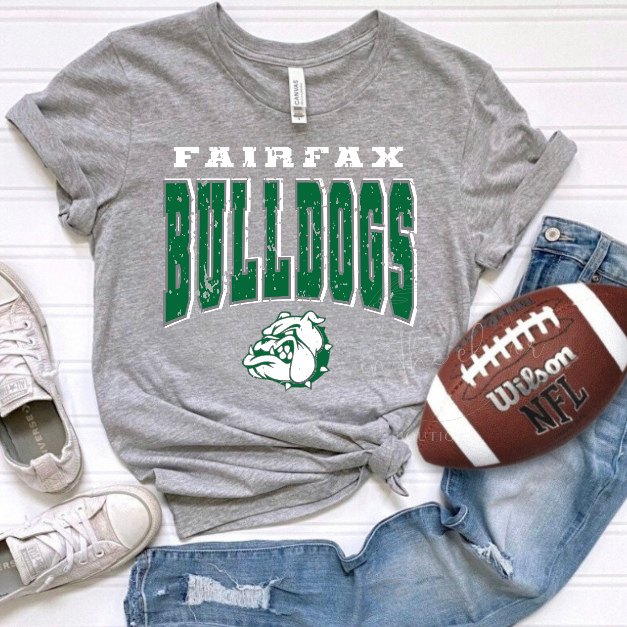 Fairfax Bulldogs Distressed Tee