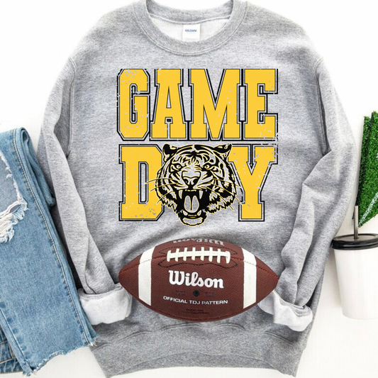 Worth County Distressed Game Day Grey Crewneck