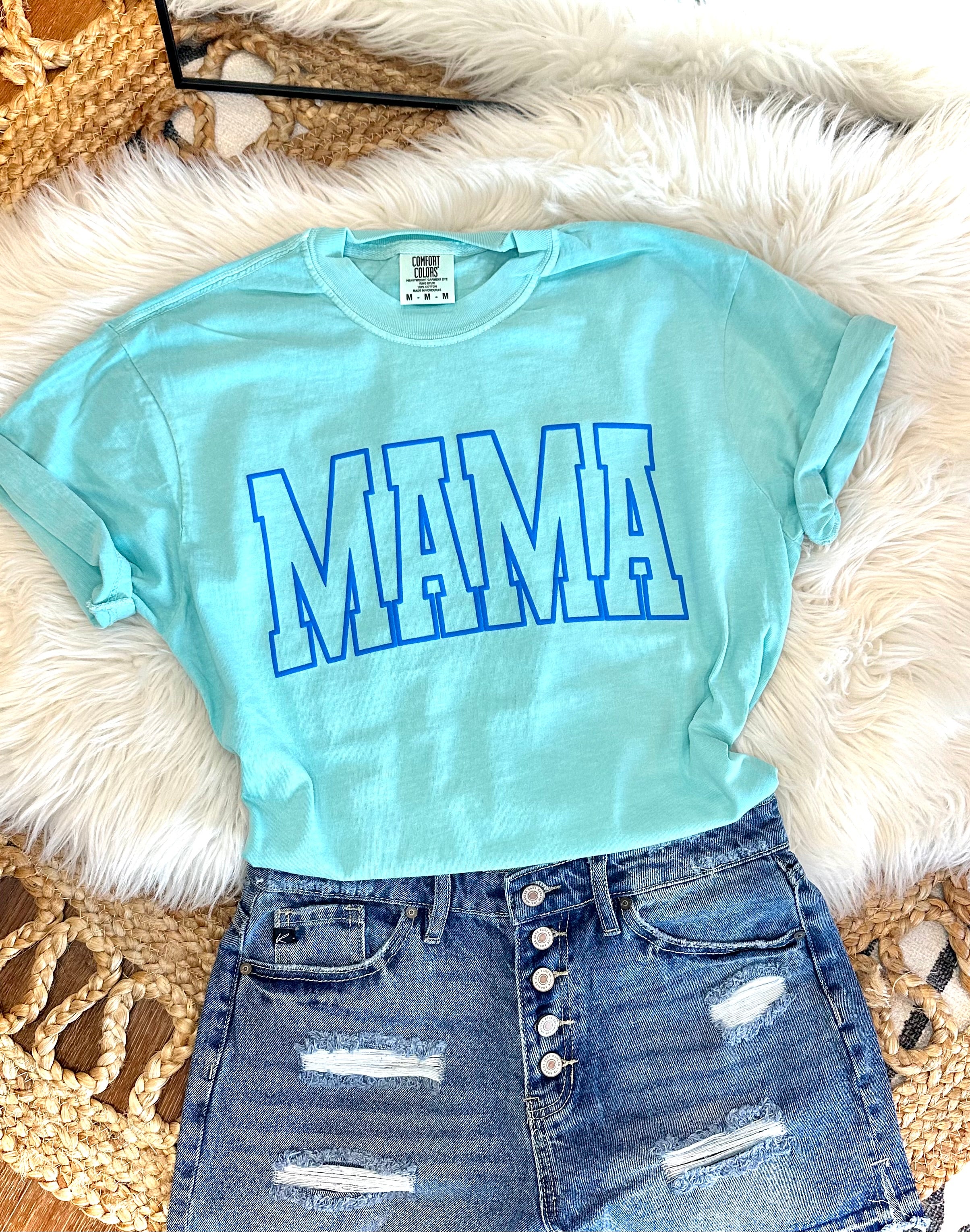 PUFF MAMA - MINT BLUE TEE