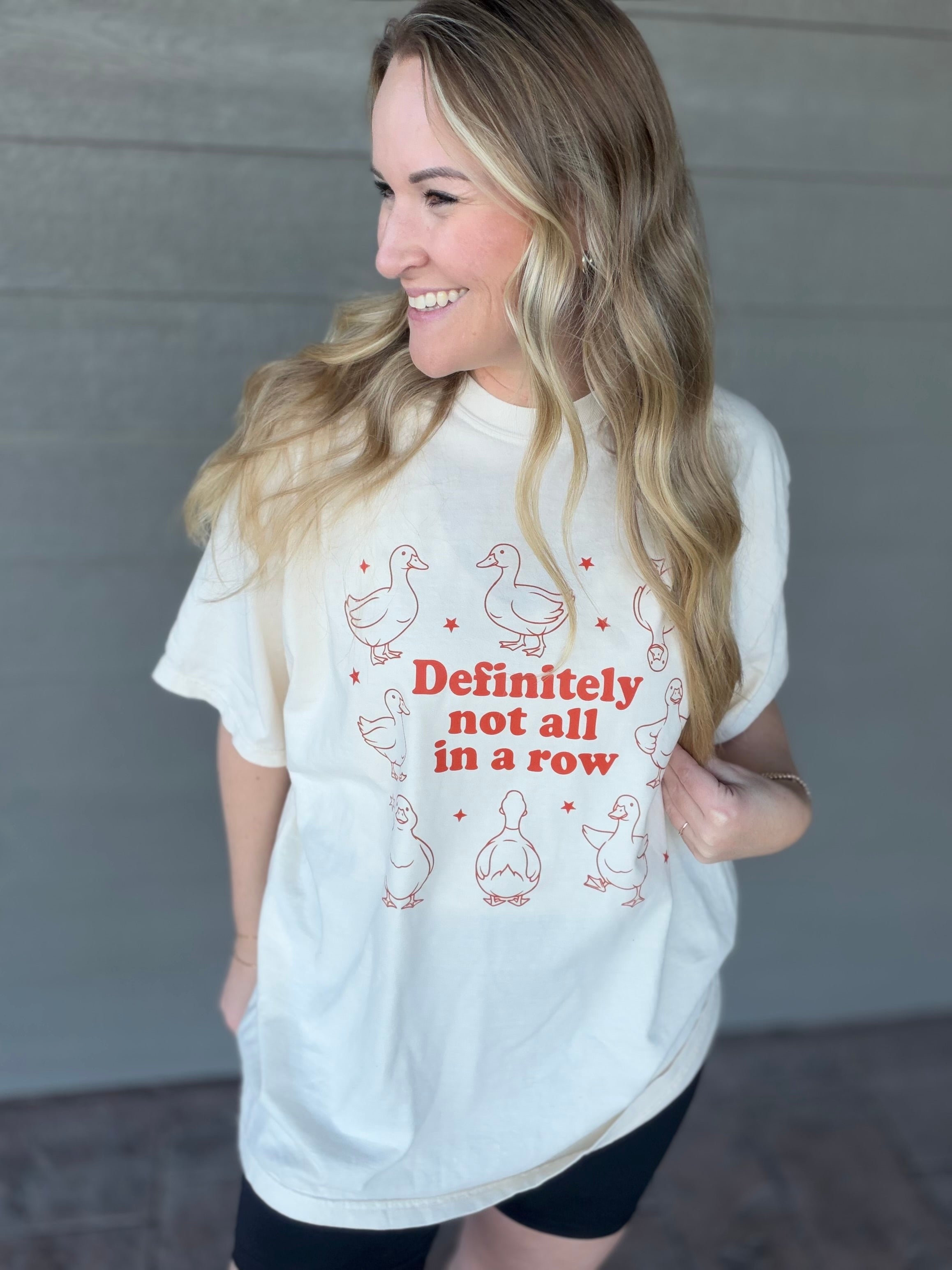 Definitely Not All In A Row  - Ivory Tee