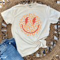 KANSAS CITY LEOPARD SMILEY - IVORY TEE