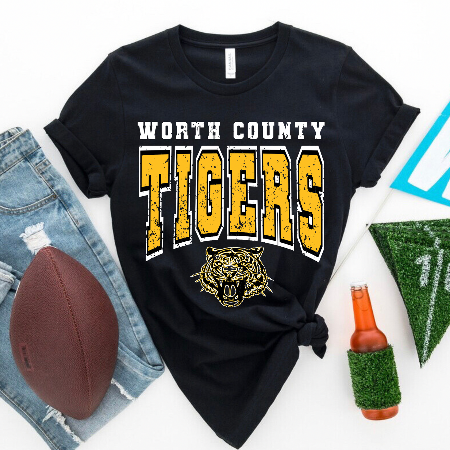 Worth County Tigers Distressed Tee