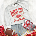 KANSAS CITY FOOTBALL WITH DOODLE STARS - ASH CREWNECK