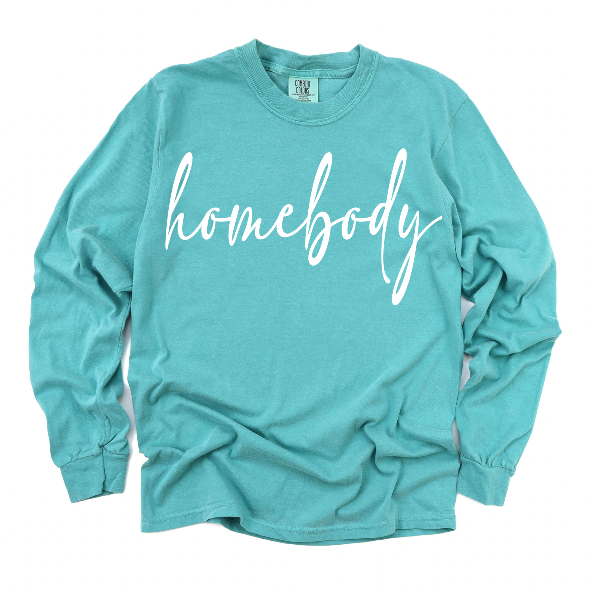 Homebody Script Seafoam Longsleeve Tee