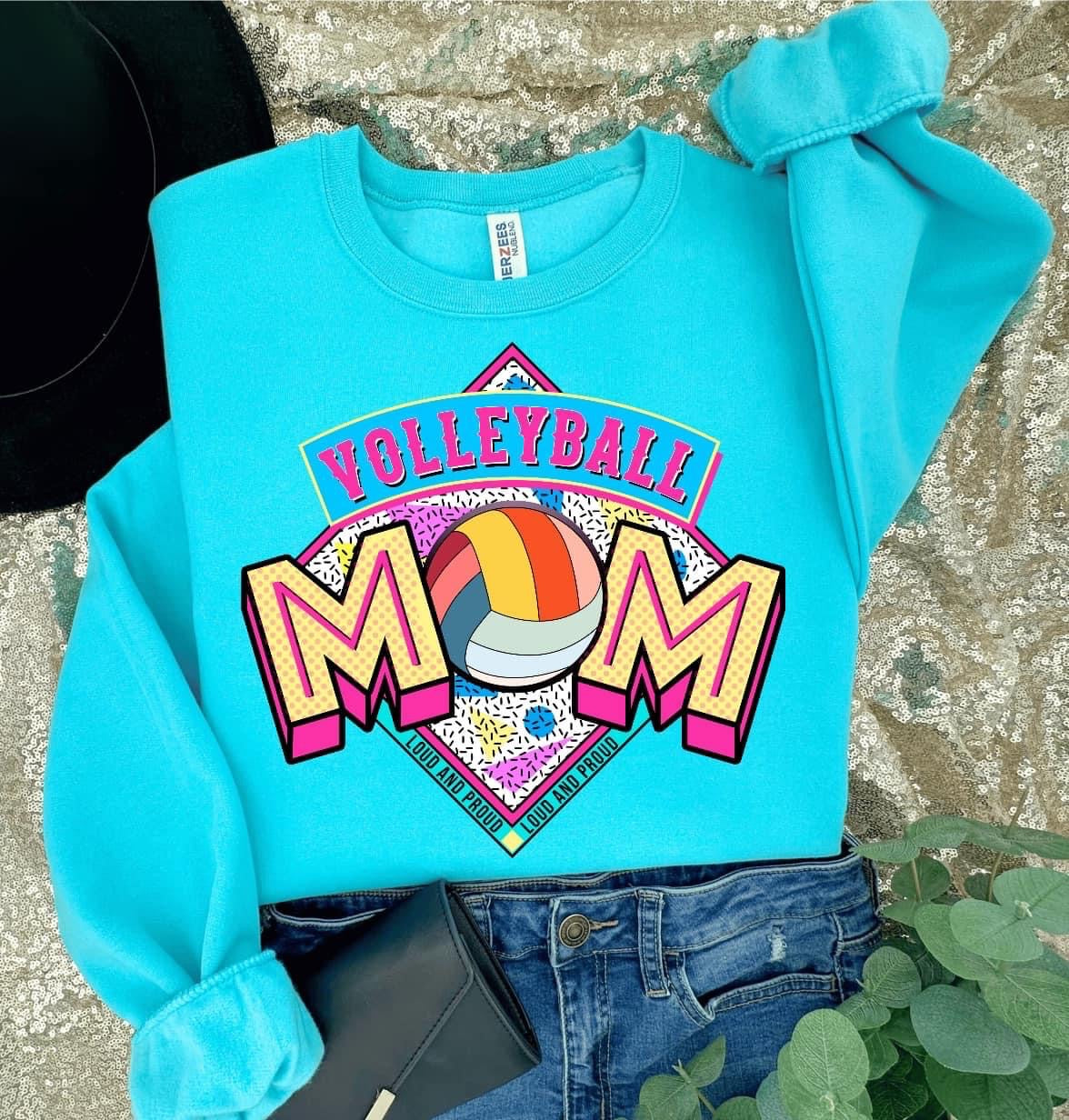 Volleyball Mom Blue Crewneck