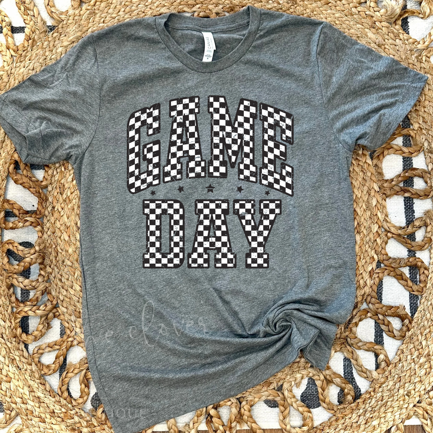 CHECKERED GAME DAY TEE