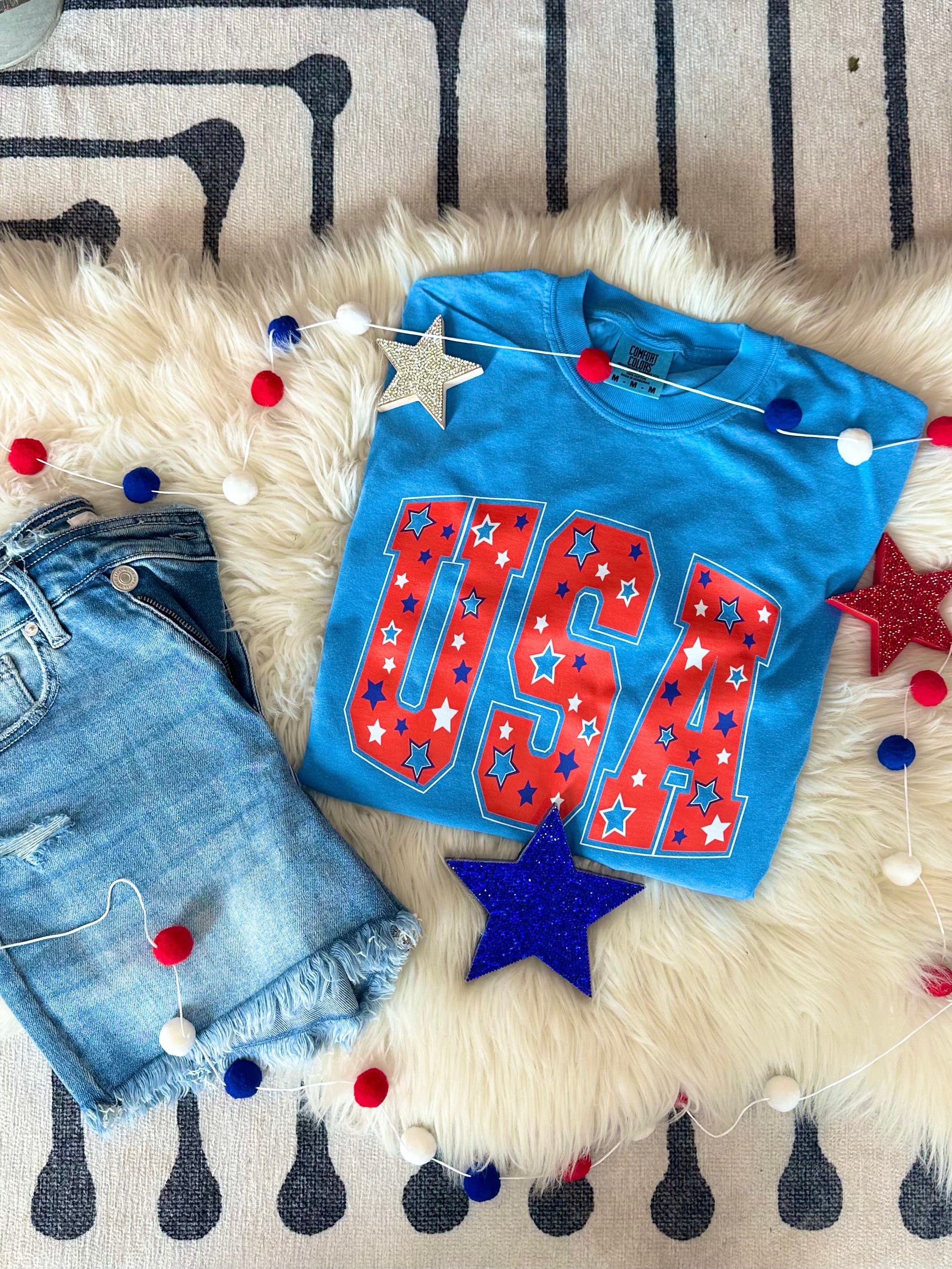 STAR USA - BLUE TEE