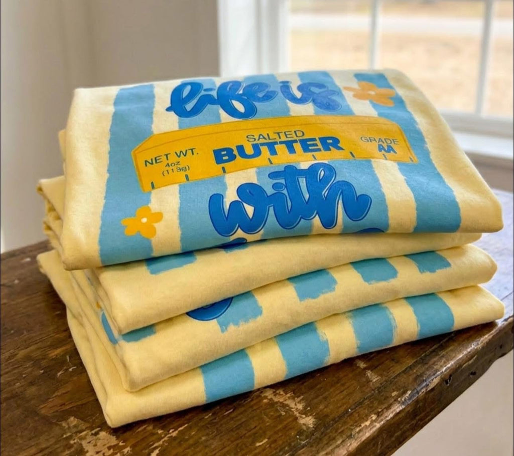Life is Butter with Jesus - Banana Tee