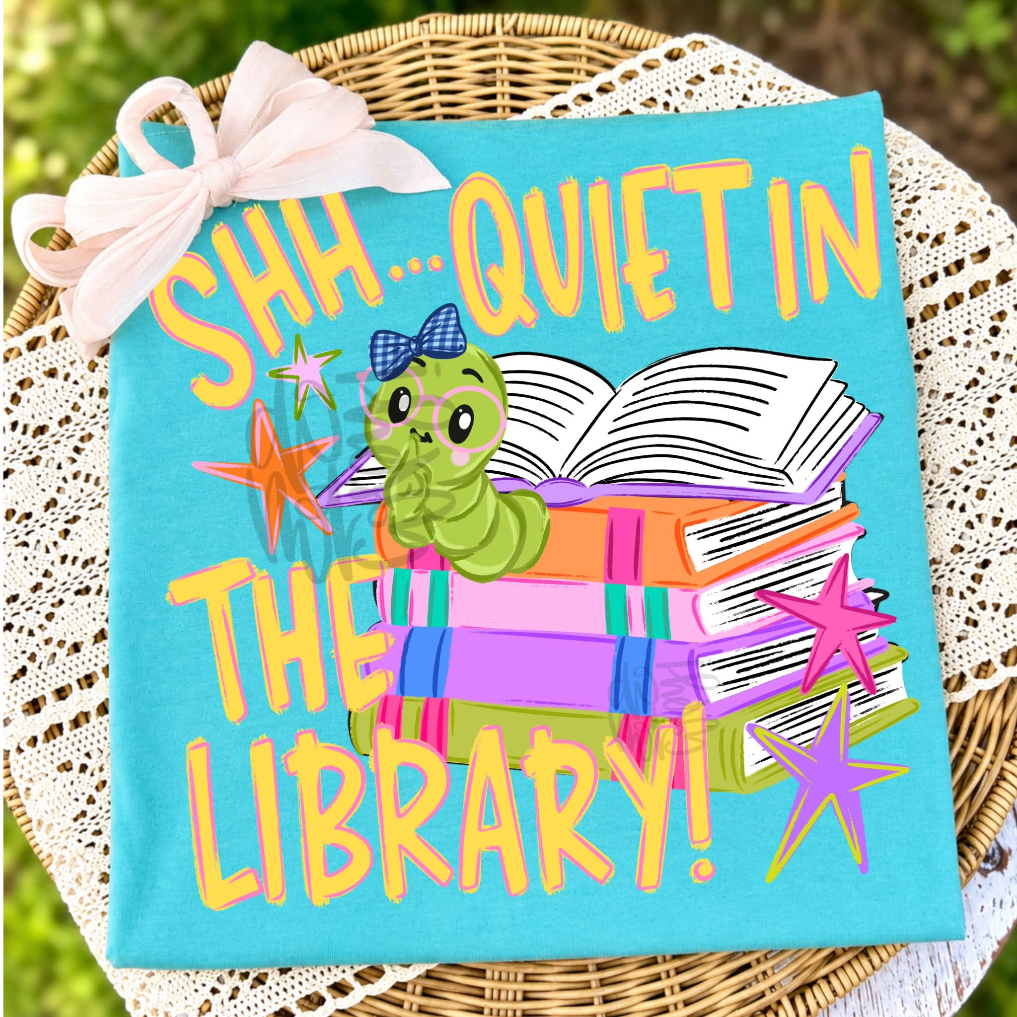 Shh.. Quiet in the Library - Lagoon Tee