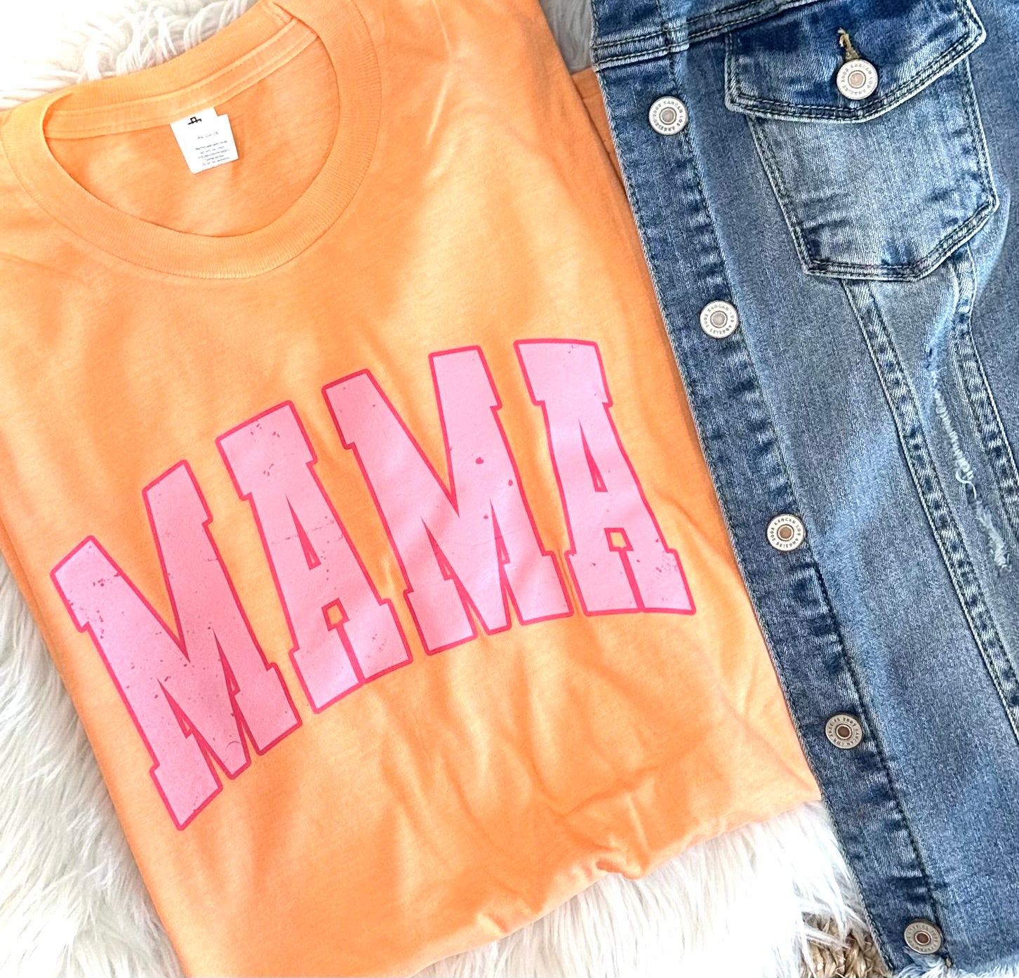PINK MAMA - CANTALOUPE TEE