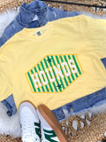 Hounds with Green Vertical Stripes & Stars - Butter Tee