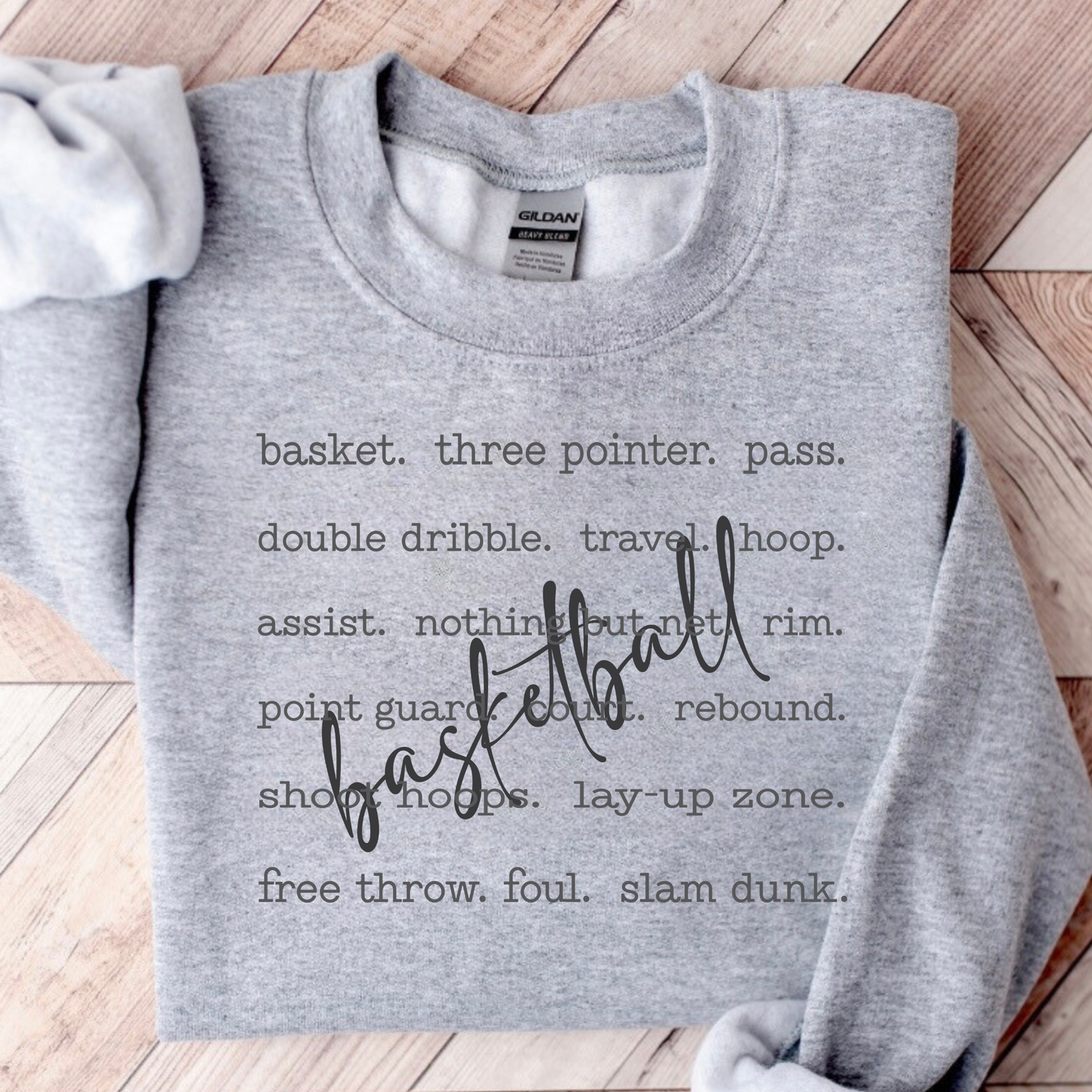 Basketball Typography Crewneck