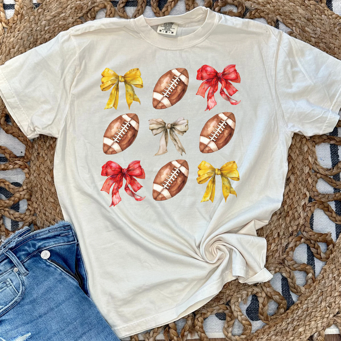 Kansas City Coquette Bow - Ivory Tee