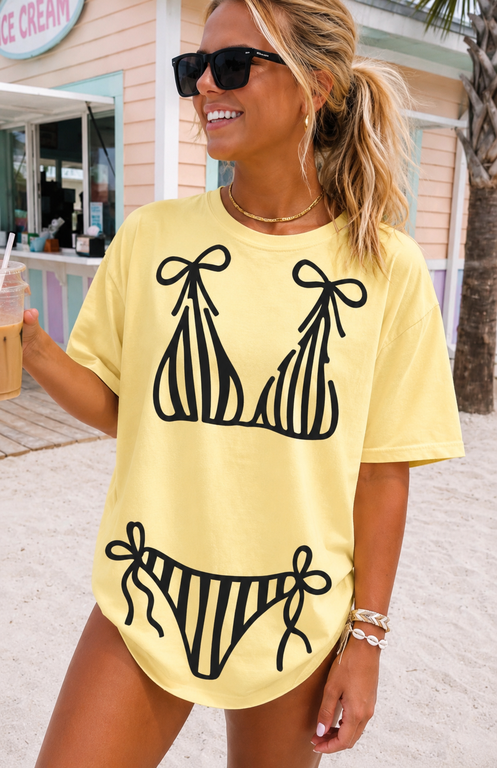 Yellow Bikini Tee