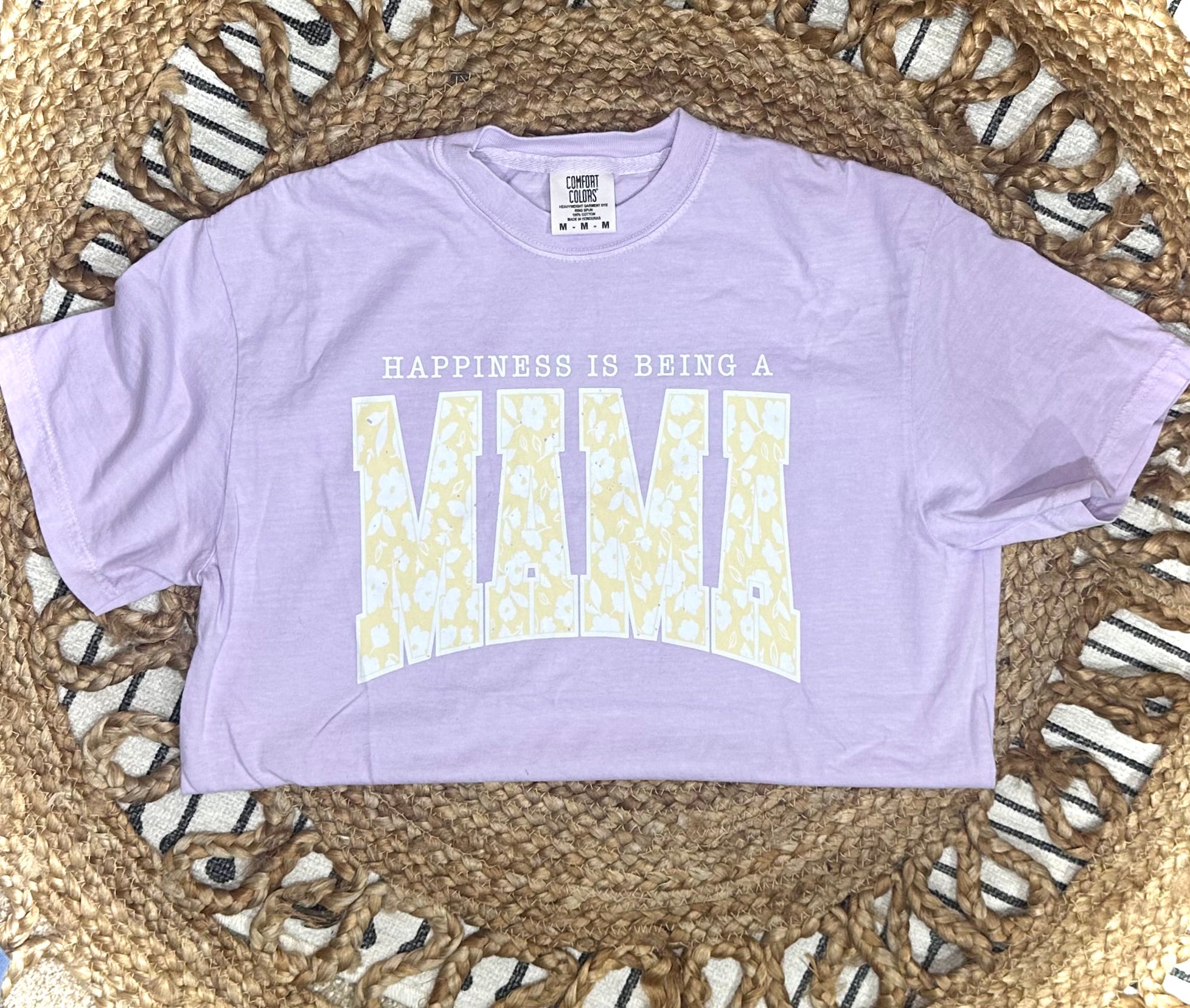 PURPLE FLORAL MAMA - BANANA TEE