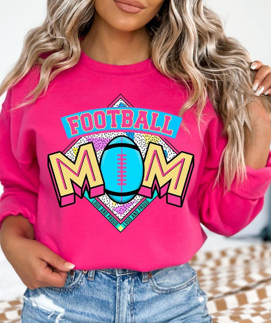 Football Mom Pink Crewneck