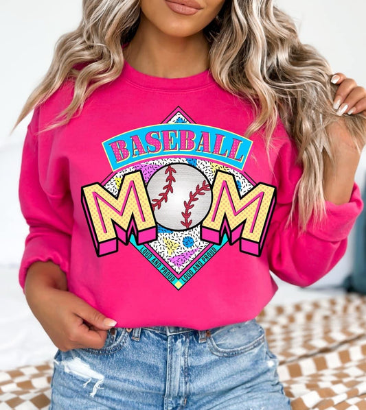 Baseball Mom Pink Crewneck