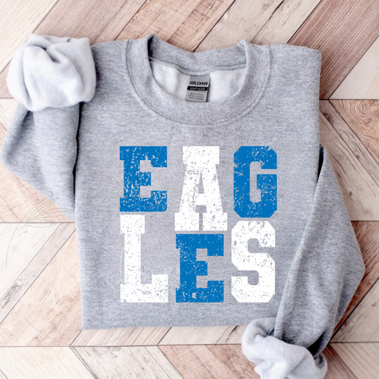 East Union Eagles Distressed Sport Gray