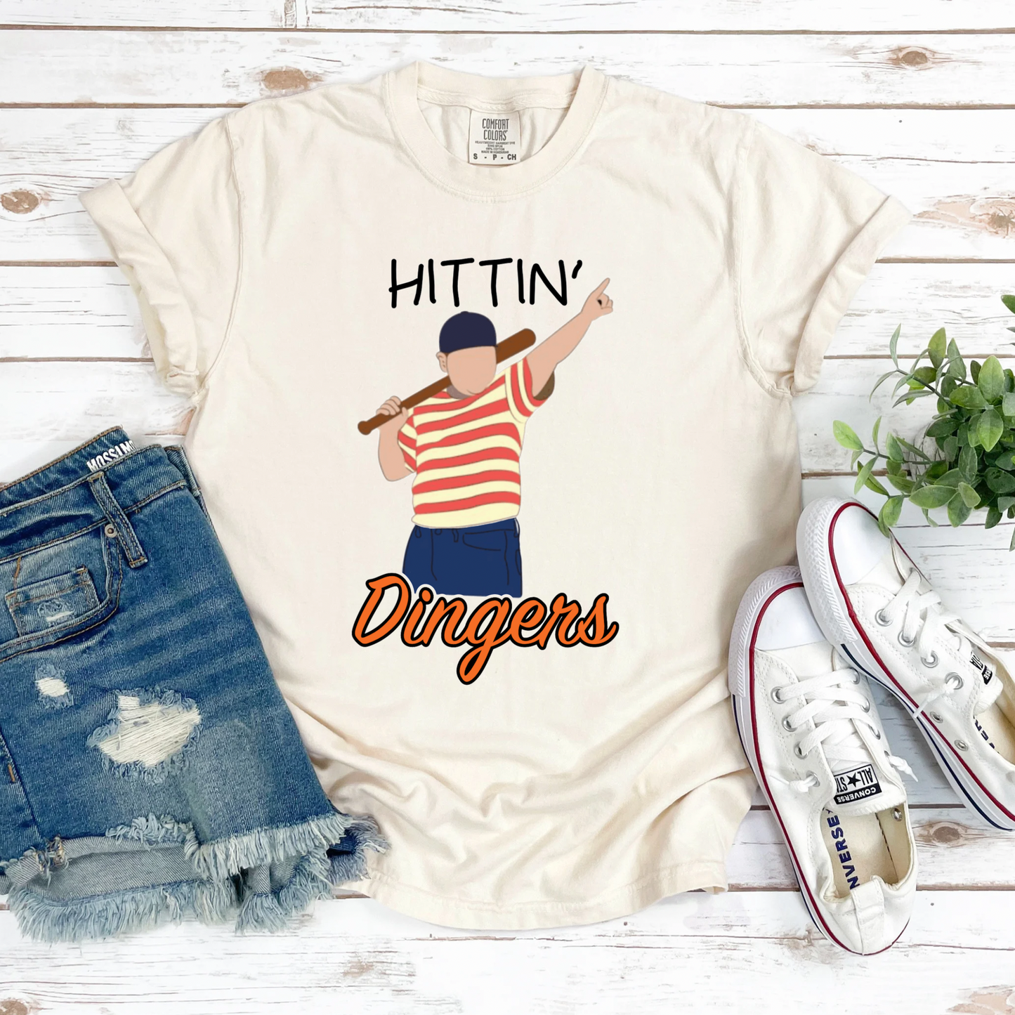 Hittin Dingers Ivory Tee