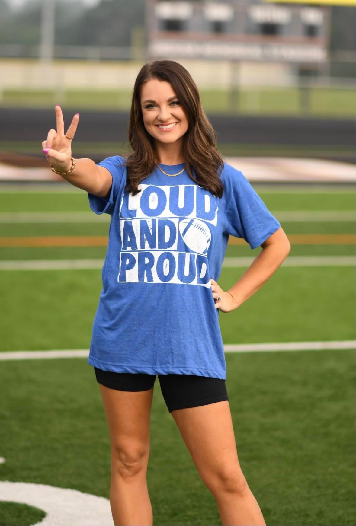 LOUD & PROUD FOOTBALL BLOCK TEE