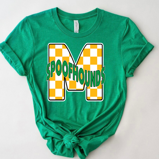 Maryville Spoofhounds Checkered Kelly Green Tee