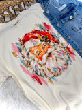 Watercolor Santa - Ivory Tee