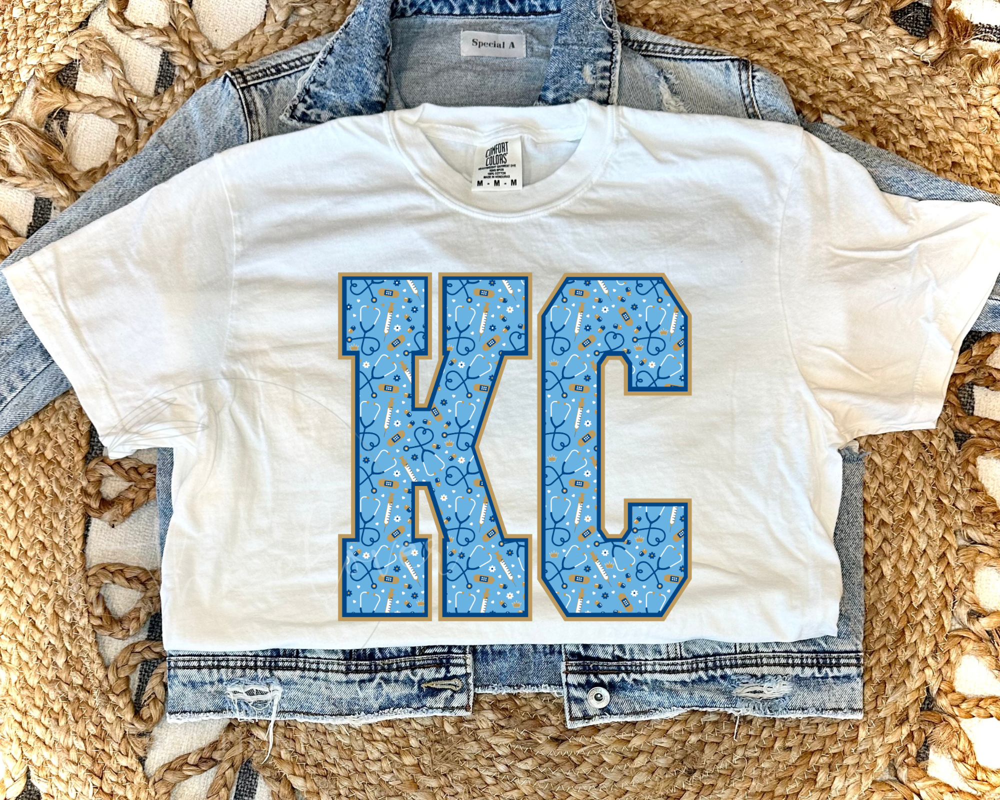 NURSE THEMED ROYALS KC - WHITE TEE