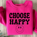Choose Happy Pink Crewneck