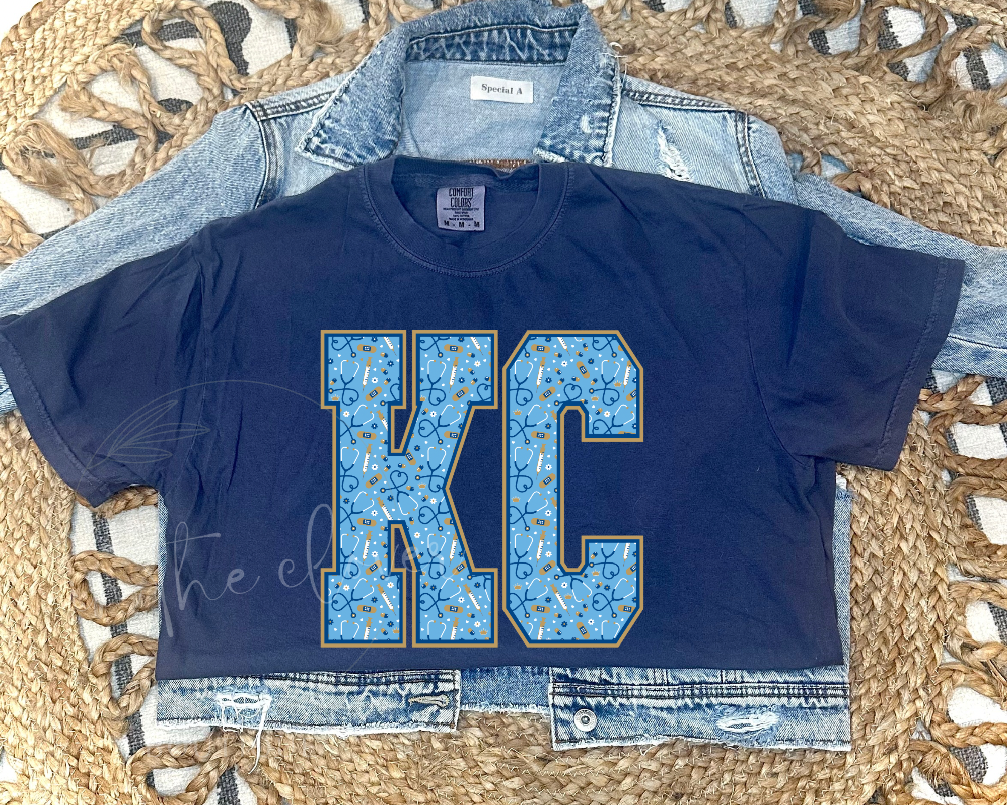 NURSE THEMED ROYALS KC - NAVY TEE