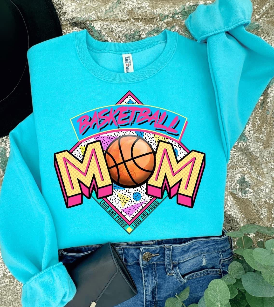 Basketball Mom Blue Crewneck