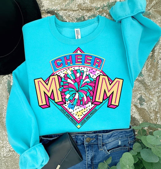 Cheer Mom Blue Crewneck