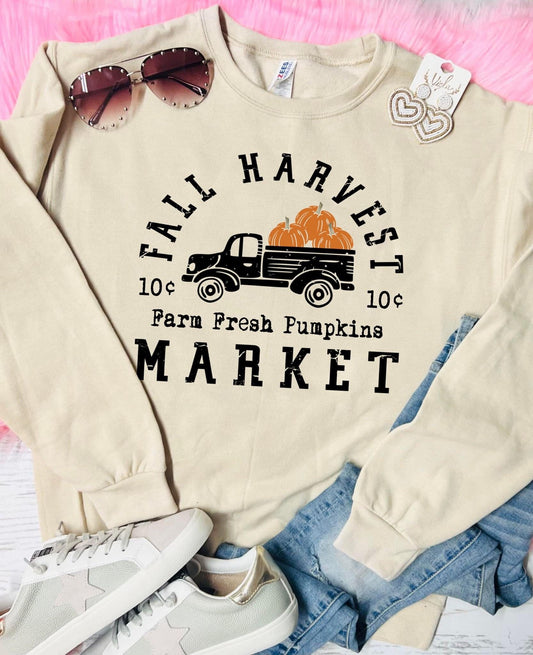 FALL HARVEST MARKET - SAND CREWNECK