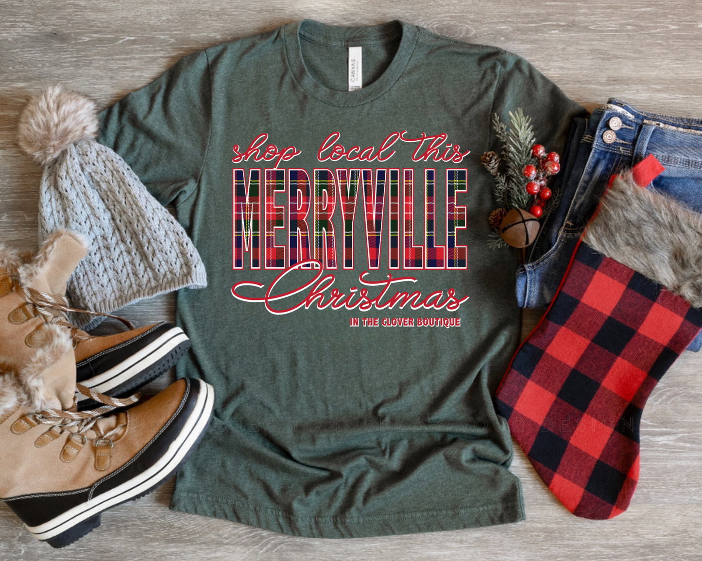 Shop local this Merryville Christmas Tee