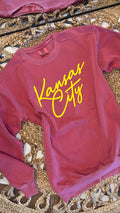PUFF GOLD KANSAS CITY - CRIMSON CREWNECK SWEATSHIRT