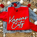 BLACK KANSAS CITY SCRIPT - RED CREWNECK
